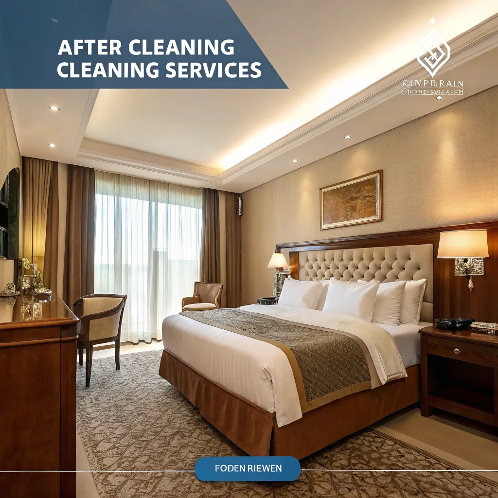 Elegant hotel room showcasing cleanliness after cleaning services