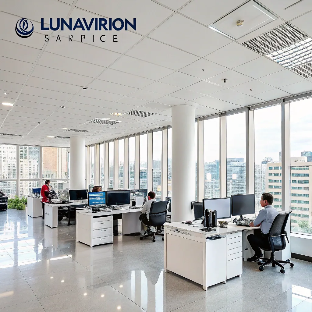 Clean and modern office environment after LUNAVIRON service